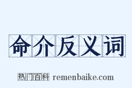 命介反义词是什么意思的图片